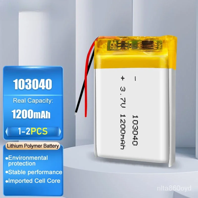 103040 1200mAh 3.7V Li-ion Lipo Lithium Polymer Rechargeable Battery For GPS MP3 Massager VR Glasses Bluetooth Speaker Hea
103040 1200mAh 3.7V Li-ion Lipo Lithium Polymer Rechargeable Battery For GPS MP3 Massager VR Glasses Bluetooth Speaker Hea