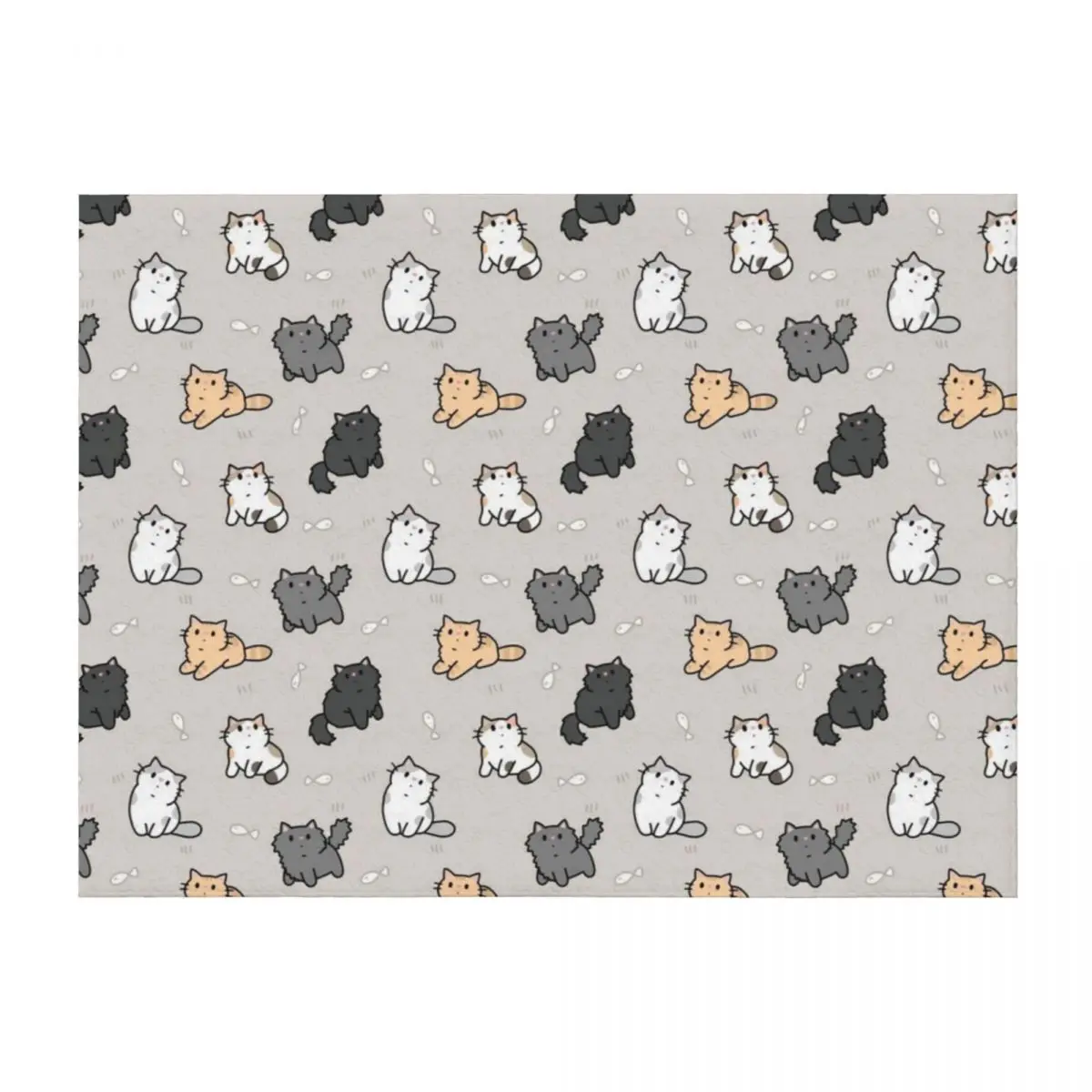 Kittens and fish pattern Throw Blanket Comforter Loose Furry Blankets 
Kittens and fish pattern Throw Blanket Comforter Loose Furry Blankets