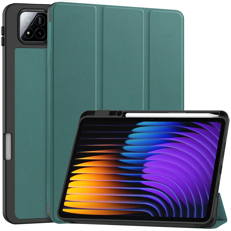 Smart Trifold PU Leather Cover with Pencil Holder For Xiaomi Pad 7 Case 11.2'' TPU Soft Back Cover For Xiaomi Mi Pad 7 Case
Smart Trifold PU Leather Cover with Pencil Holder For Xiaomi Pad 7 Case 11.2'' TPU Soft Back Cover For Xiaomi Mi Pad 7 Case