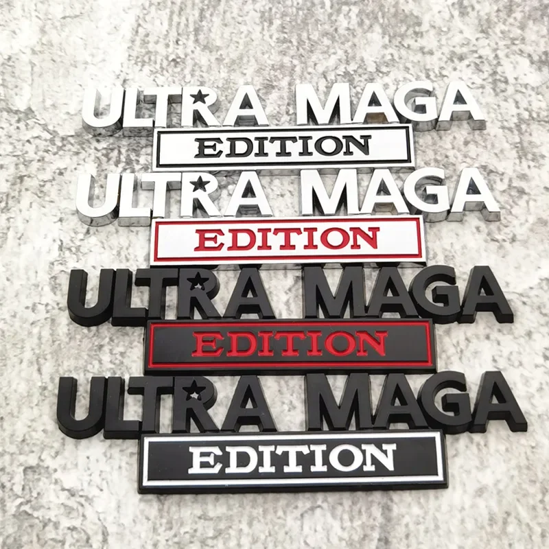 Cross-border hot-selling North American station logo ULTRA MAGA metal car sticker EDITION body sticker tail logo
Cross-border hot-selling North American station logo ULTRA MAGA metal car sticker EDITION body sticker tail logo