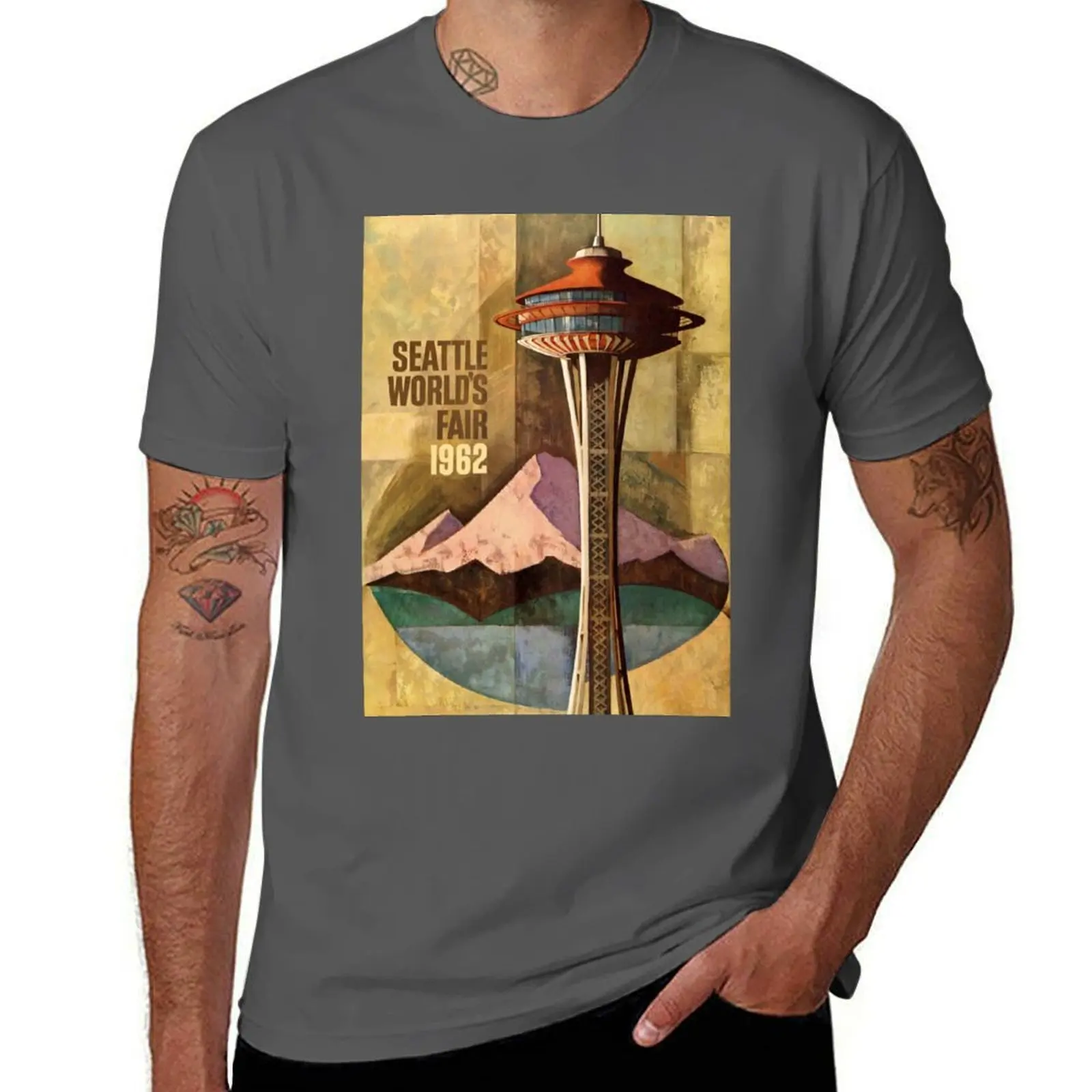 Seattle Worlds Fair 1962 vintage travel poster T-Shirt Plus Size Loose Short Sleeve Top
Seattle Worlds Fair 1962 vintage travel poster T-Shirt Plus Size Loose Short Sleeve Top