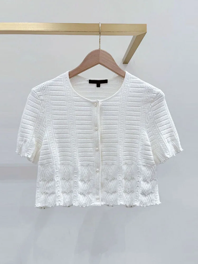 M Home Nan You High End Women's Summer Gentle Wind Bead ort Knitted Cardigan Top Commute Sle Straight Tube ort Sve
M Home Nan You High End Women's Summer Gentle Wind Bead ort Knitted Cardigan Top Commute Sle Straight Tube ort Sve