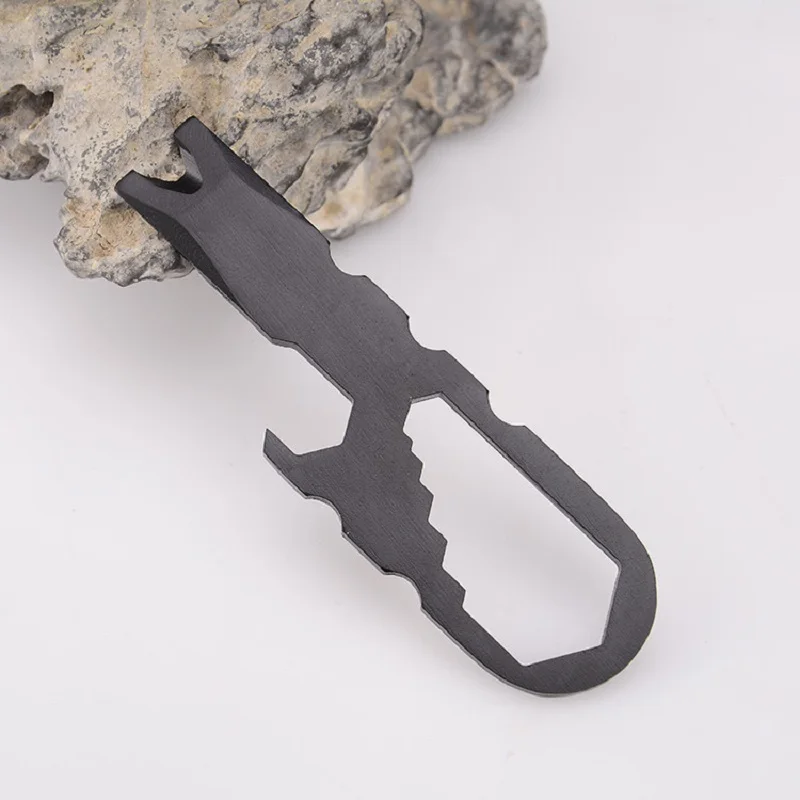 EDC multi-function tool mini crowbar Bottle opener stainless steel outdoor portable key chain pendant simple P shape
EDC multi-function tool mini crowbar Bottle opener stainless steel outdoor portable key chain pendant simple P shape