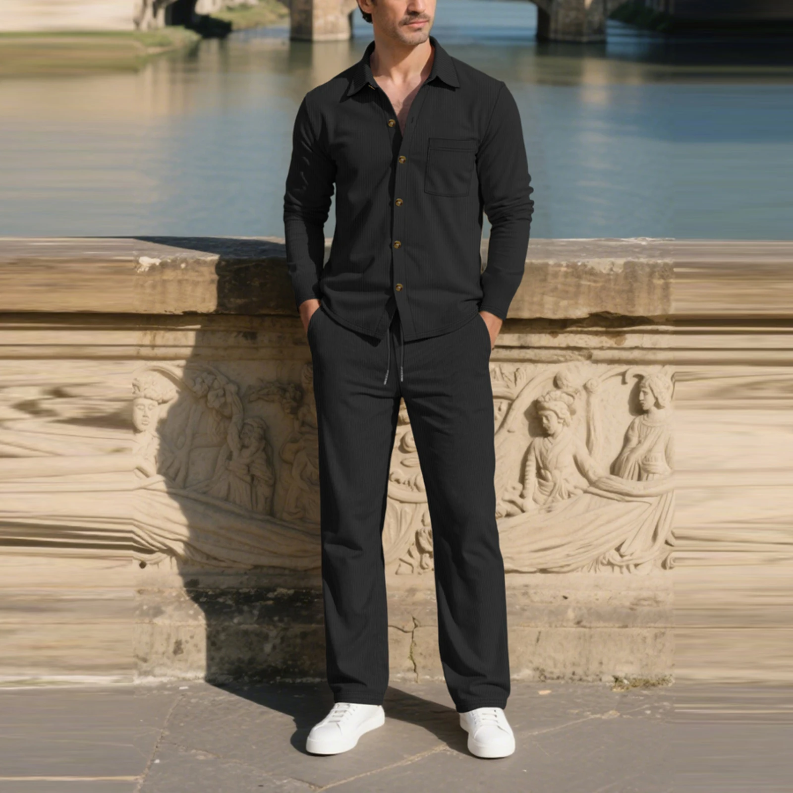 Mens Solid Color Round Neck Fleece Sweatsuit Winter 2025 Casual Loungewear Outfit Thickened Thermal Set
Mens Solid Color Round Neck Fleece Sweatsuit Winter 2025 Casual Loungewear Outfit Thickened Thermal Set