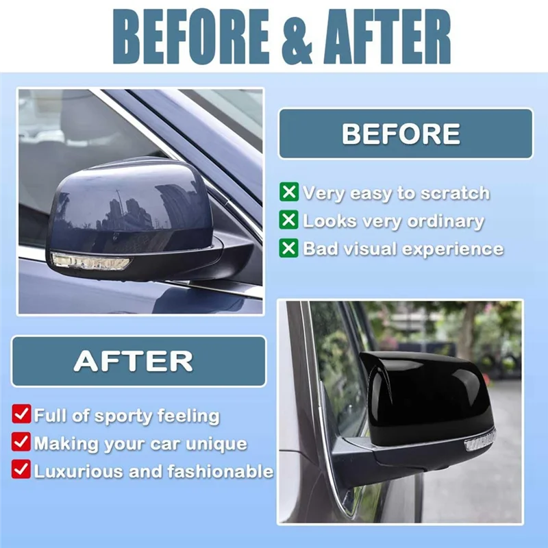 Rear View Side Mirror Cover Side Mirror Cap For Dodge Durango 2011-2021 Accessories 
Rear View Side Mirror Cover Side Mirror Cap For Dodge Durango 2011-2021 Accessories