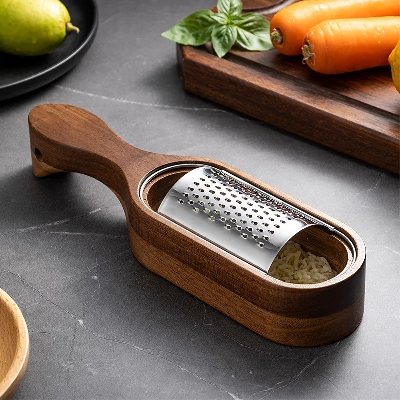 Stainless Steel Cheese Grater with Rosewood Storage Box Multi Function Kitchen Tool for Grating Slicing
Stainless Steel Cheese Grater with Rosewood Storage Box Multi Function Kitchen Tool for Grating Slicing