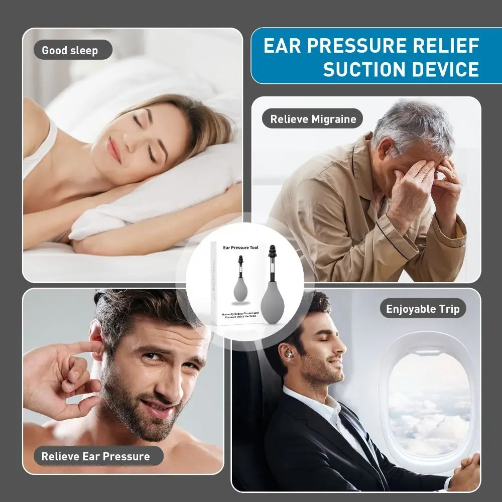 Reduces Tension Ear Pressure Relief Suction Device Relieve Headaches Silicone Inner Ear Pressure Relief Tool Comfortable
Reduces Tension Ear Pressure Relief Suction Device Relieve Headaches Silicone Inner Ear Pressure Relief Tool Comfortable