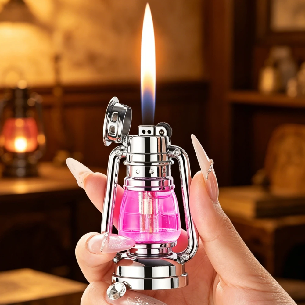 Retro Oil Lamp Style Lighter with LED Light Flint Grinding Wheel Butane Gas Lighter Creative Desktop Ornament Lighters Smoking
Retro Oil Lamp Style Lighter with LED Light Flint Grinding Wheel Butane Gas Lighter Creative Desktop Ornament Lighters Smoking
