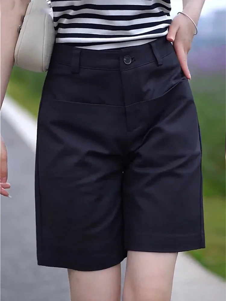 High Waist Thin Short Pants Women Summer Slim Fit Five-Quarter A-Line Casual Loose Straight Leg Workwear Trousers
High Waist Thin Short Pants Women Summer Slim Fit Five-Quarter A-Line Casual Loose Straight Leg Workwear Trousers