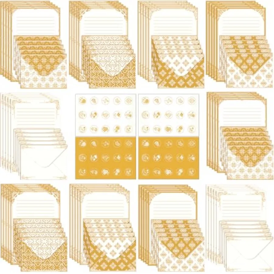 160 Pcs Stationery Paper and Envelopes Set Vintage Love Letter Paper Border Lined Letter Writing Kit for Invitations Stationery
160 Pcs Stationery Paper and Envelopes Set Vintage Love Letter Paper Border Lined Letter Writing Kit for Invitations Stationery