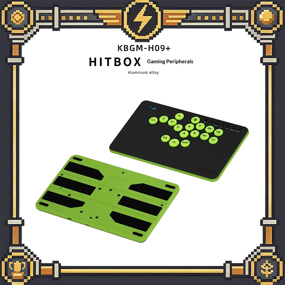 DOIO KBGM-H09 Game Keyboard PBT Theme Keycap Independent Light Control Wired Keyboard Aluminum Alloy Shell Full Key Hot Plug