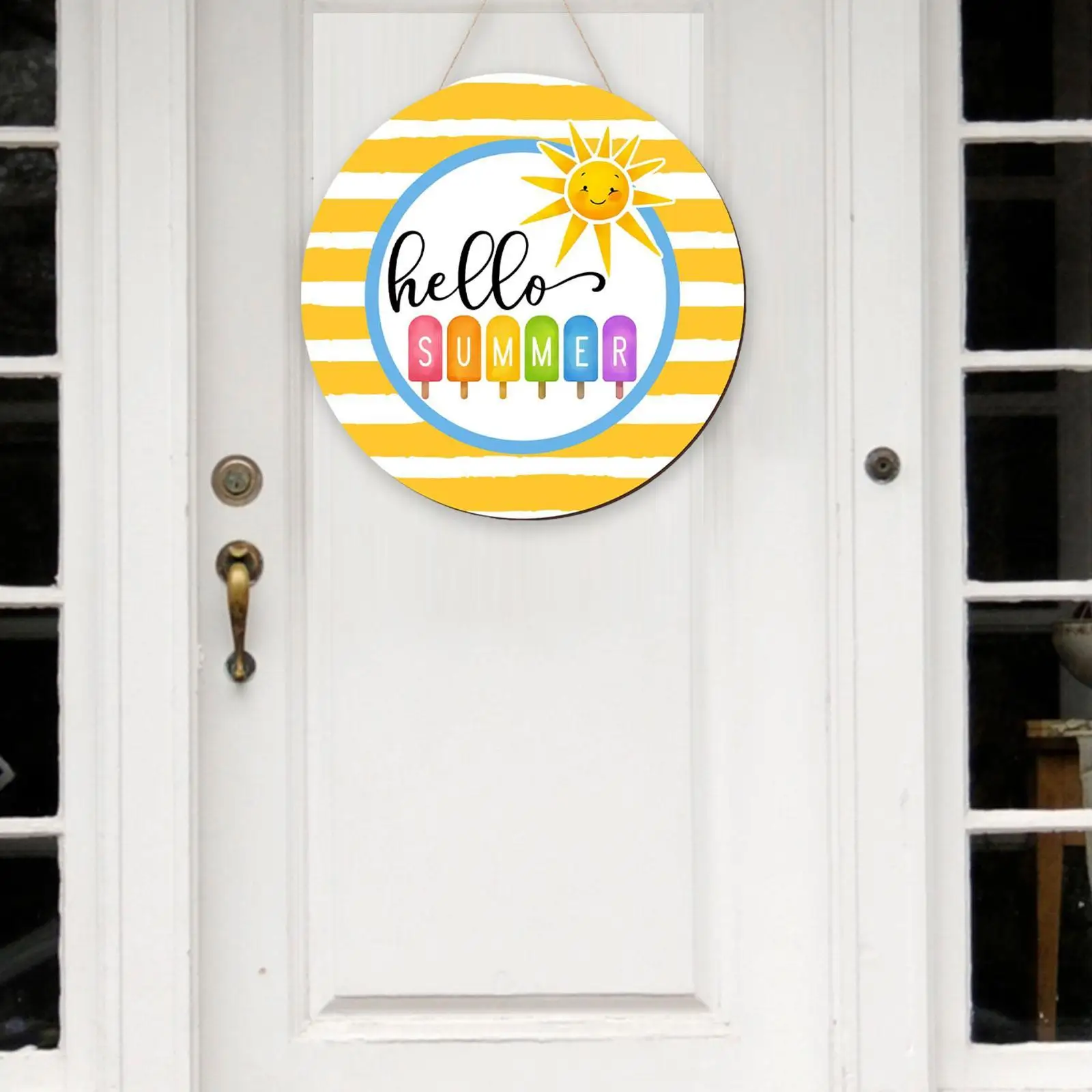 Summer Wooden Sign Decorative Rustic Round with Rope Home Wall Decoration for Front Door Indoor Patio Farmhouse Yard
Summer Wooden Sign Decorative Rustic Round with Rope Home Wall Decoration for Front Door Indoor Patio Farmhouse Yard