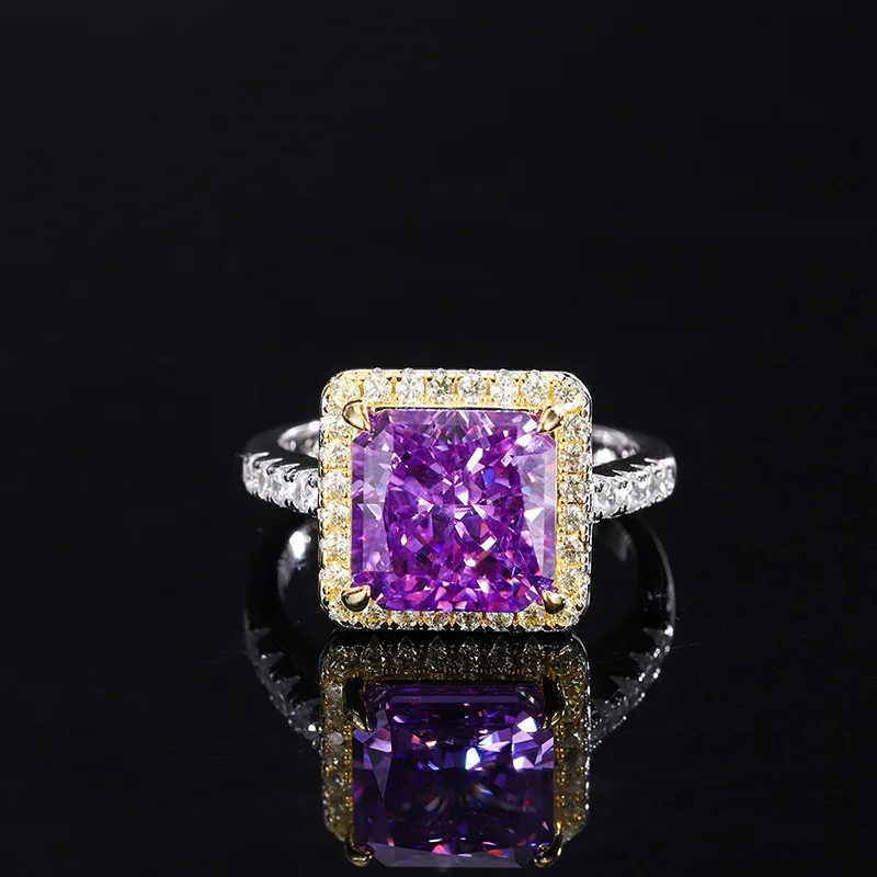 New fashion trend S925 silver inlaid 5A zircon ladies personality square micro-inlaid ring main stone
New fashion trend S925 silver inlaid 5A zircon ladies personality square micro-inlaid ring main stone