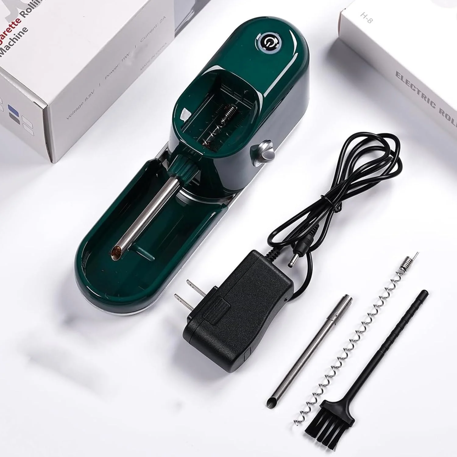 Electric Automatic Cigarette Rolling Machine EU US Plug Smoking Accessories 6.5/8.0mm Integrated Tobacco Roller Injector Maker
Electric Automatic Cigarette Rolling Machine EU US Plug Smoking Accessories 6.5/8.0mm Integrated Tobacco Roller Injector Maker