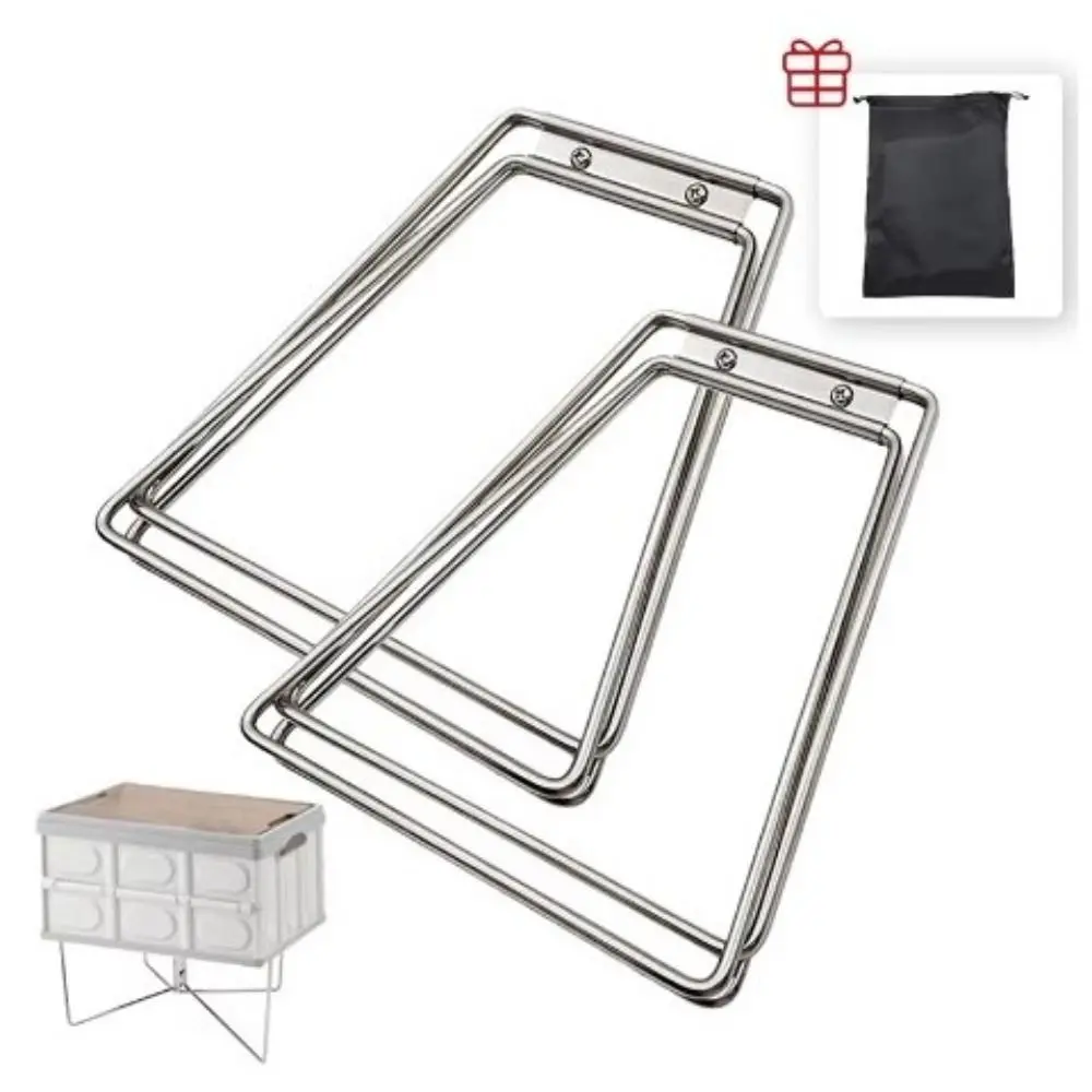 Folding Camping Cooler Box Stand Metal Portable Container Holder Large Load Capacity Stainless Steel Storage Box Rack
Folding Camping Cooler Box Stand Metal Portable Container Holder Large Load Capacity Stainless Steel Storage Box Rack