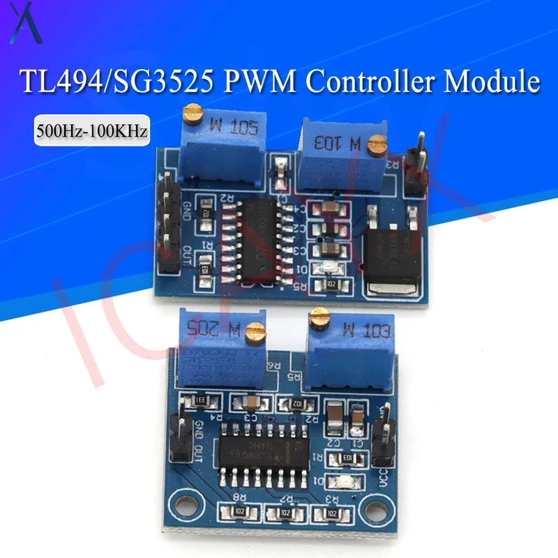 TL494 SG3525 PWM Controller Module Adjustable 5V Frequency 500-100kHz 250mA
TL494 SG3525 PWM Controller Module Adjustable 5V Frequency 500-100kHz 250mA