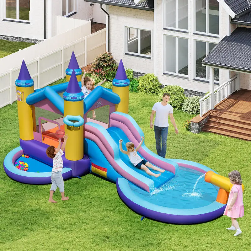 6-in-1 Inflatable Kids Water Park for Yard
6-in-1 Inflatable Kids Water Park for Yard