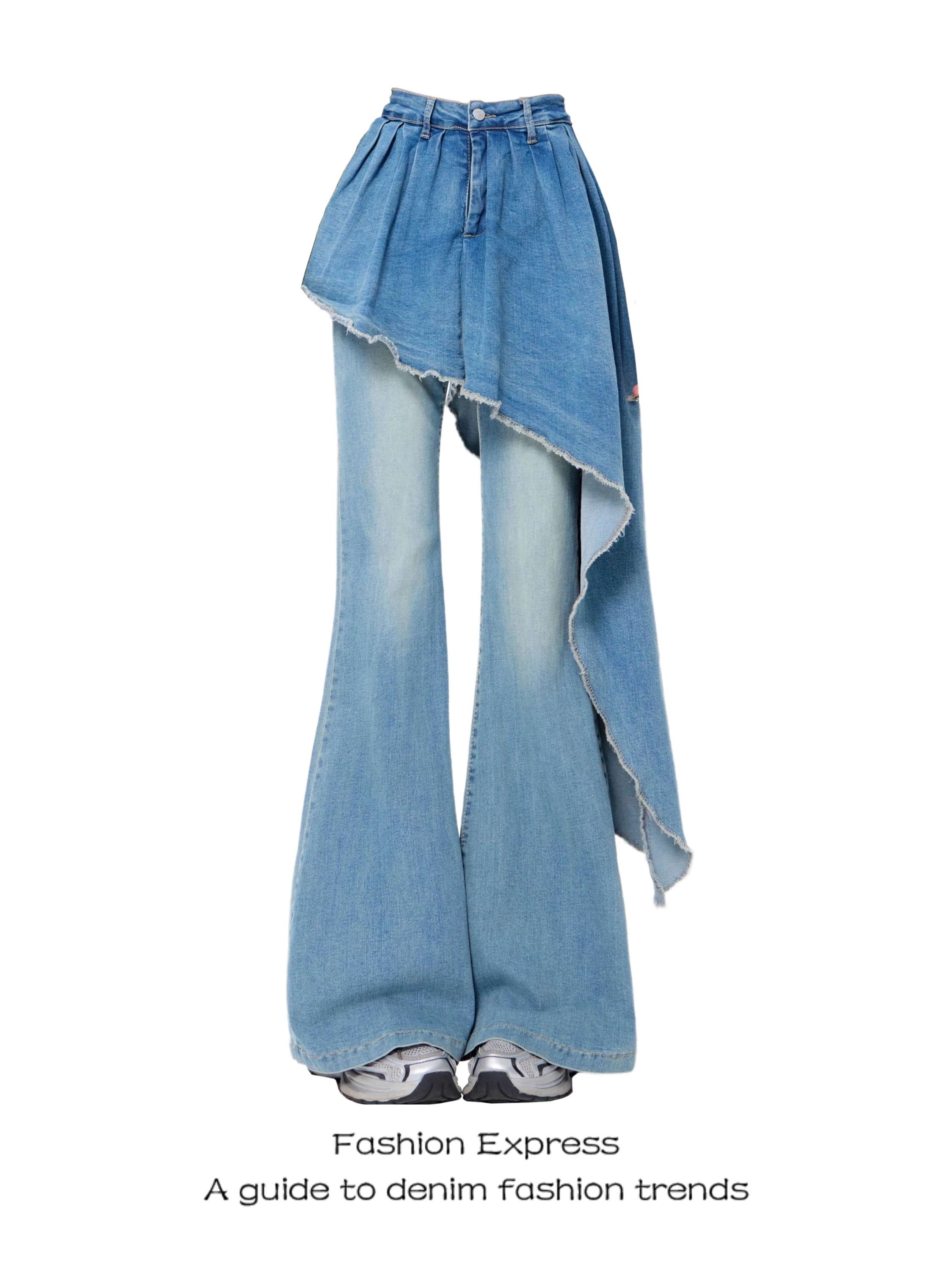 Blue Slim Fit Low Waist Women's Jeans Personality Design Long Pants Ankle-Length Slimming Asymmetrical Flared Trousers
Blue Slim Fit Low Waist Women's Jeans Personality Design Long Pants Ankle-Length Slimming Asymmetrical Flared Trousers