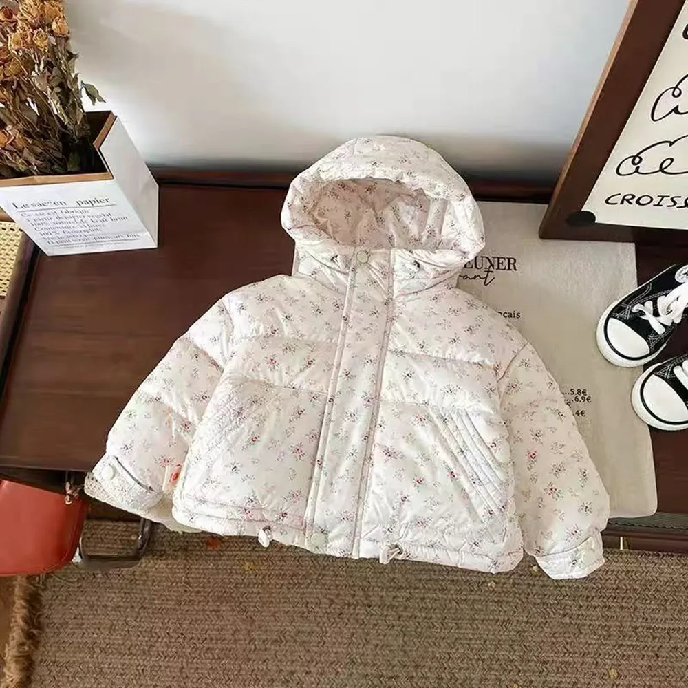 Girls Winter Down Cotton Jacket Kid Printing Flower Clothes Loose Korean Version Coat Thicken Warm Snowsuit Child Outerwear 2-7Y
Girls Winter Down Cotton Jacket Kid Printing Flower Clothes Loose Korean Version Coat Thicken Warm Snowsuit Child Outerwear 2-7Y