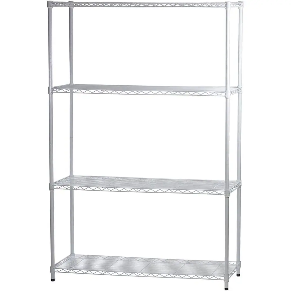 4-Tier White Wire Shelving Unit - 18 Deep, 48 Wide, 72 High, Supports Up to 300lbs
4-Tier White Wire Shelving Unit - 18 Deep, 48 Wide, 72 High, Supports Up to 300lbs