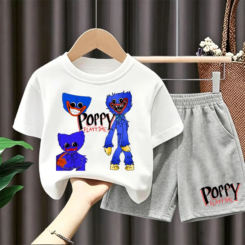 Game Poppys Playtime T-shirt Shorts Set Kids Anime Huggy Wuggy Tees Pants Boys Summer Tops Short Sleeves Children Clothes Gift
Game Poppys Playtime T-shirt Shorts Set Kids Anime Huggy Wuggy Tees Pants Boys Summer Tops Short Sleeves Children Clothes Gift