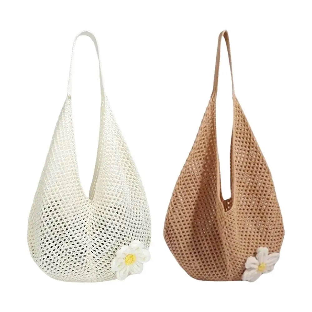 Повседневная вязаная крючком сумка-тоут из сетки с ажурным узором, большая вместительная сумка для покупок
Повседневная вязаная крючком сумка-тоут из сетки с ажурным узором, большая вместительная сумка для покупок