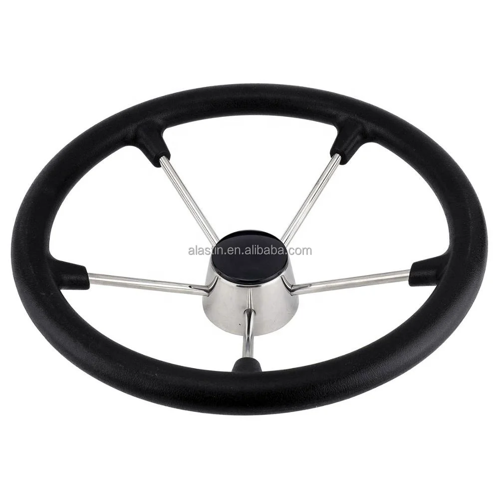 High Quality Stainless Steel Marine Hardware Black Steering Wheel PU Foam Cover for Boat2025
High Quality Stainless Steel Marine Hardware Black Steering Wheel PU Foam Cover for Boat2025