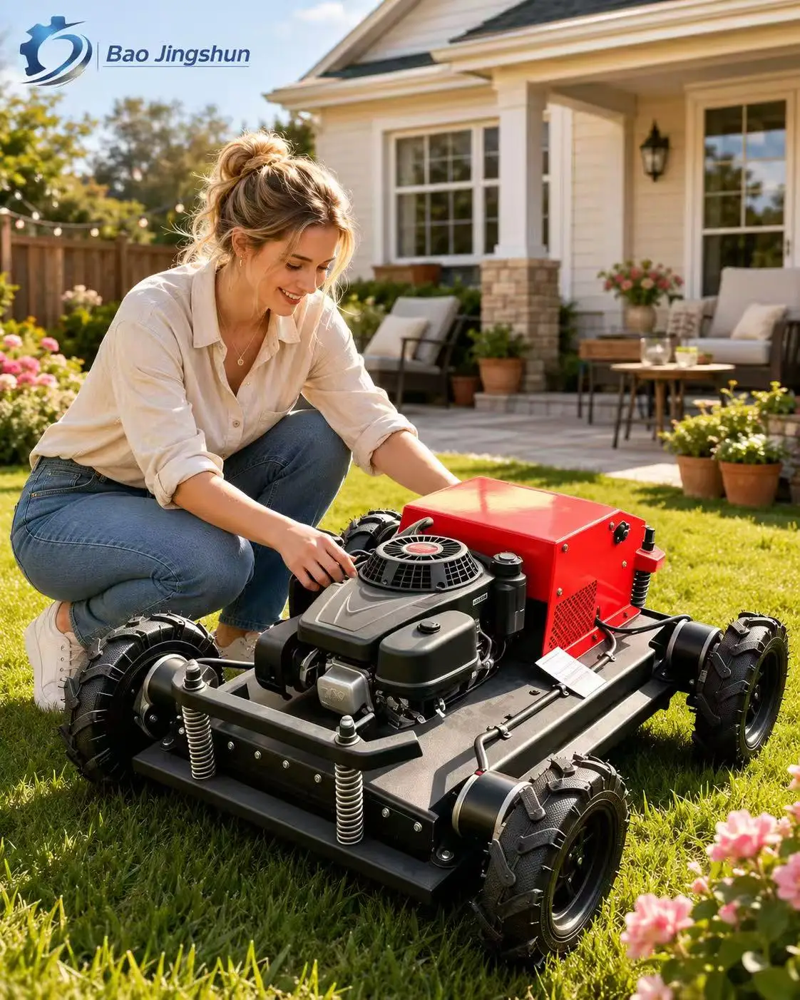 Factory-direct custom wheeled mower, 550mm cutting width, economical mower, robotic agricultural mower with remote control.
Factory-direct custom wheeled mower, 550mm cutting width, economical mower, robotic agricultural mower with remote control.