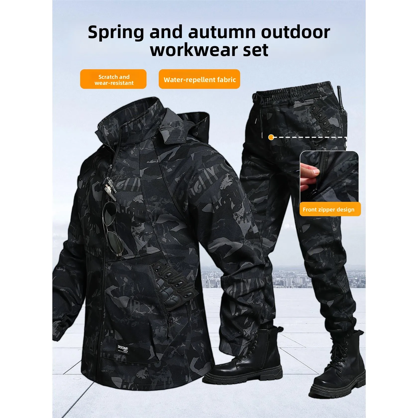 Men's Spring Autumn Camouflage Workwear Set Loose Fit Outdoor Tactical Windproof Waterproof Wear Polyester Cotton Blend
Men's Spring Autumn Camouflage Workwear Set Loose Fit Outdoor Tactical Windproof Waterproof Wear Polyester Cotton Blend