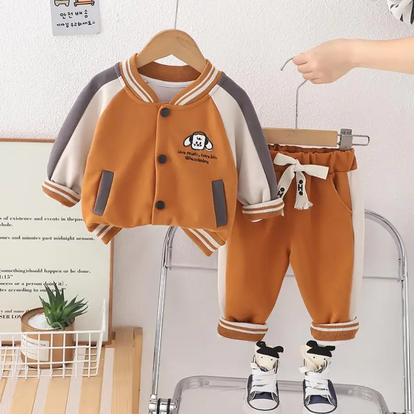 Korean Style Boys Clothes Outfits Spring Autumn Cartoon Puppy Patchwork Cardigan Jackets And Pants 2Pcs Children Jogging Suits
Korean Style Boys Clothes Outfits Spring Autumn Cartoon Puppy Patchwork Cardigan Jackets And Pants 2Pcs Children Jogging Suits