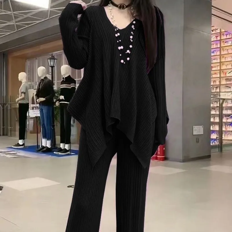 Casual Suit for Women's Spring and Autumn New Loose Irregular Tops to Make Them Look Slim and Fashionable Two-piece Set
Casual Suit for Women's Spring and Autumn New Loose Irregular Tops to Make Them Look Slim and Fashionable Two-piece Set