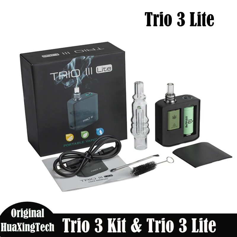 Оригинальный электронный кальян TRIO III & TRIO III Lite, испаритель для сухой травы, набор 3 в 1, вейп-мод, подходит для воска и 510, электронная сигарета
Оригинальный электронный кальян TRIO III & TRIO III Lite, испаритель для сухой травы, набор 3 в 1, вейп-мод, подходит для воска и 510, электронная сигарета