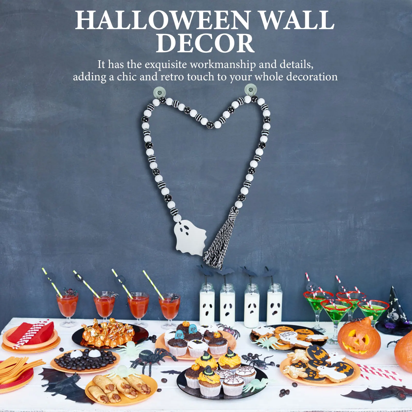 Garland Decoration Halloween Beaded Pendant Beads Pumpkin Tassel with Wood Decorations Hanging
Garland Decoration Halloween Beaded Pendant Beads Pumpkin Tassel with Wood Decorations Hanging