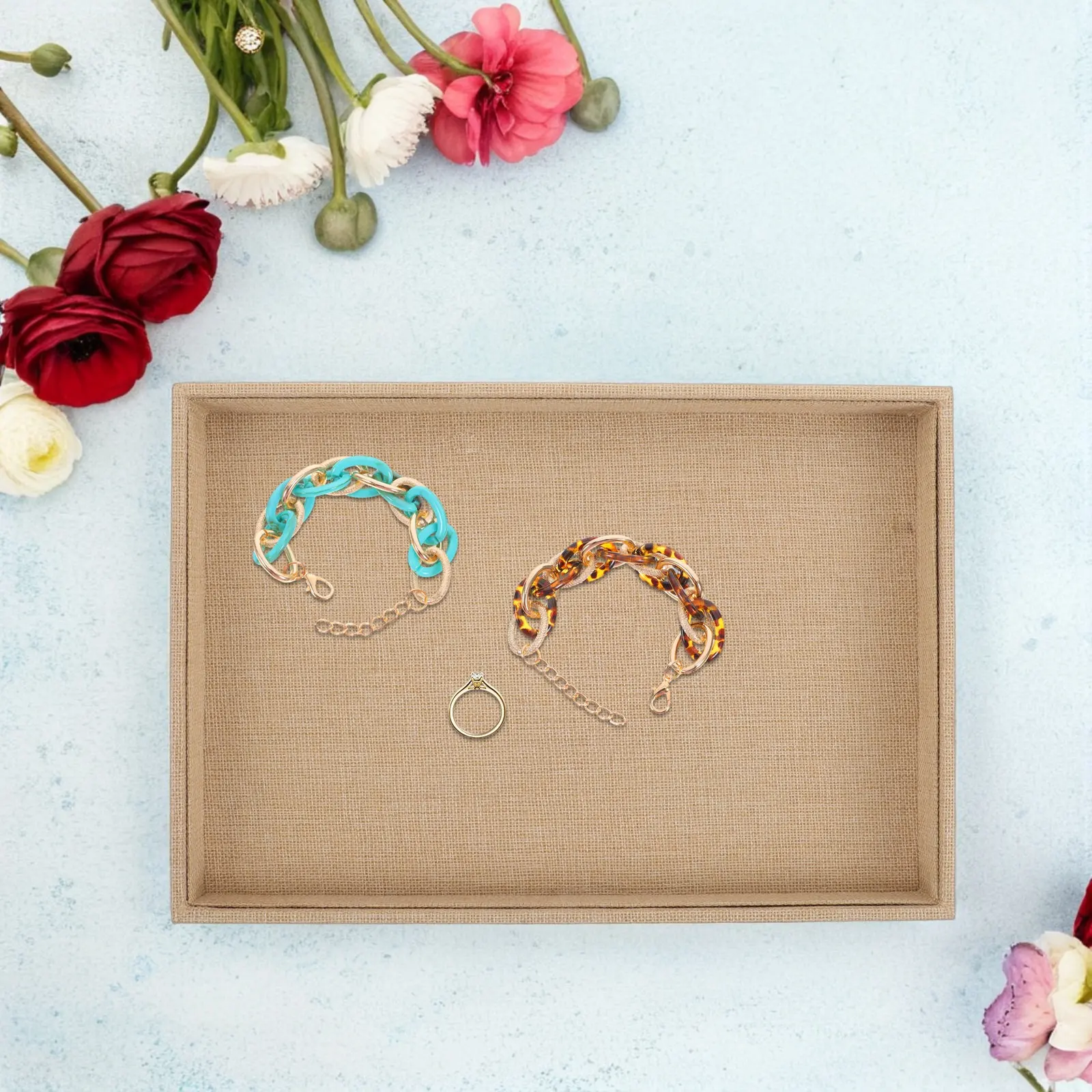 13.7" .4" Linen Jewelry Tray Organizer Natural Vintage Charm Holder For Bedroom Bathroom Travel Storage Jewelry Dish
13.7" .4" Linen Jewelry Tray Organizer Natural Vintage Charm Holder For Bedroom Bathroom Travel Storage Jewelry Dish