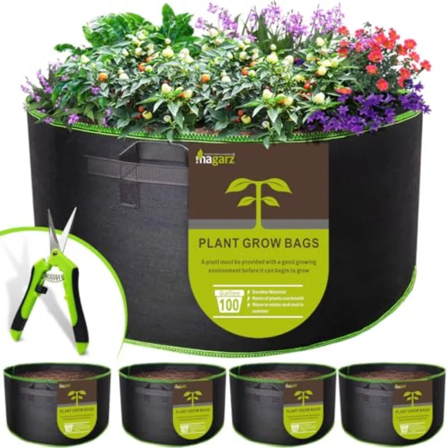 Fabric Flower Pots Garden Felt Grow Bags with Handle Black
Fabric Flower Pots Garden Felt Grow Bags with Handle Black