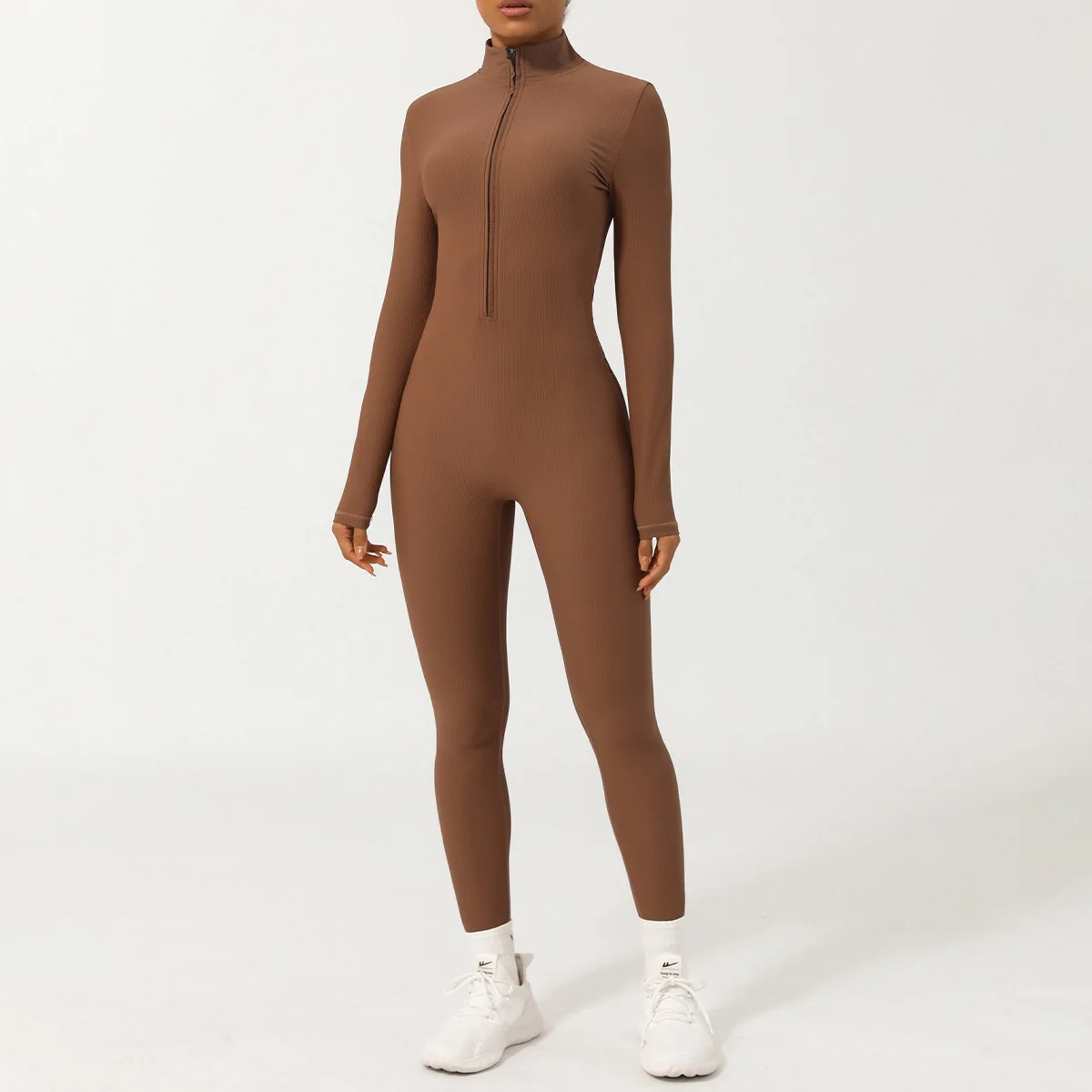Zipper Threaded Long Sleeve Yoga Bodysuit High Strength Fast Drying Breathable Fitness One-piece Tights Yoga Clothing Suit Women
Zipper Threaded Long Sleeve Yoga Bodysuit High Strength Fast Drying Breathable Fitness One-piece Tights Yoga Clothing Suit Women