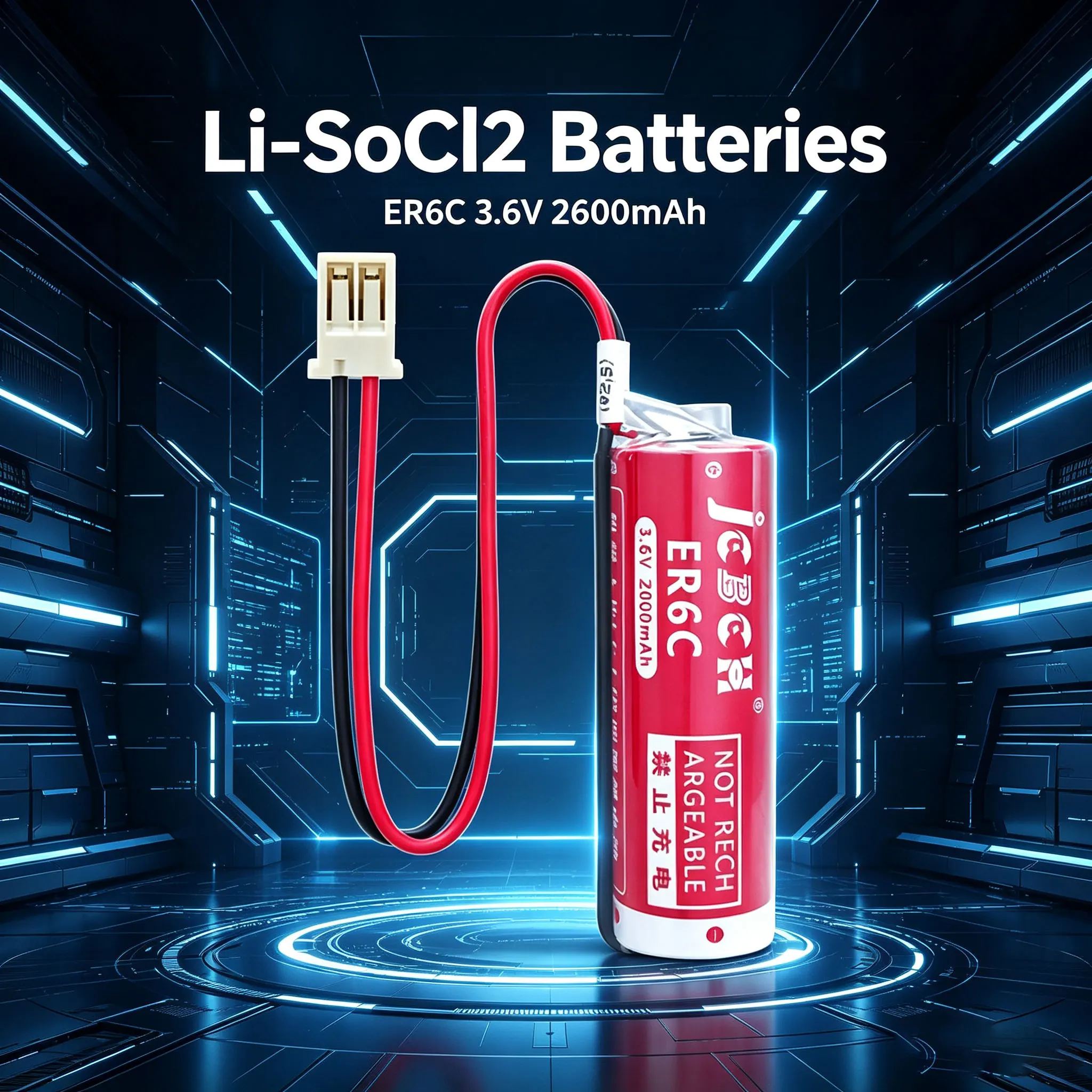 ER6C Li-SOCl2 Batteries 3.6V Robot body driver, industrial control servo encoder, CNC machine tool machining center controller
ER6C Li-SOCl2 Batteries 3.6V Robot body driver, industrial control servo encoder, CNC machine tool machining center controller