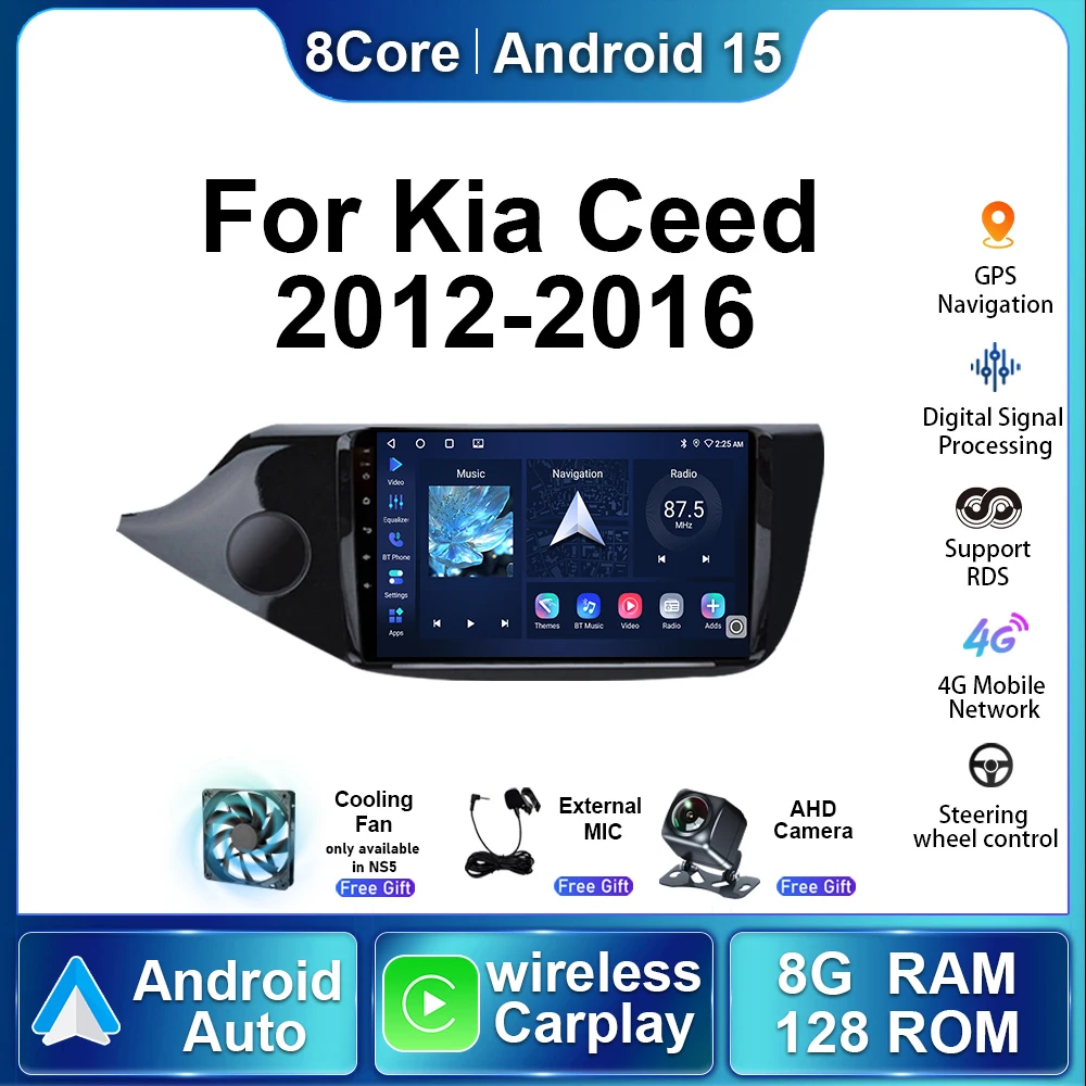 Smart System IPS Screen Android 14 For KIA CEED 2012 - 2016 Car Multimedia Stereo Player Radio Carplay Auto GPS DSP RDS 2Din
Smart System IPS Screen Android 14 For KIA CEED 2012 - 2016 Car Multimedia Stereo Player Radio Carplay Auto GPS DSP RDS 2Din