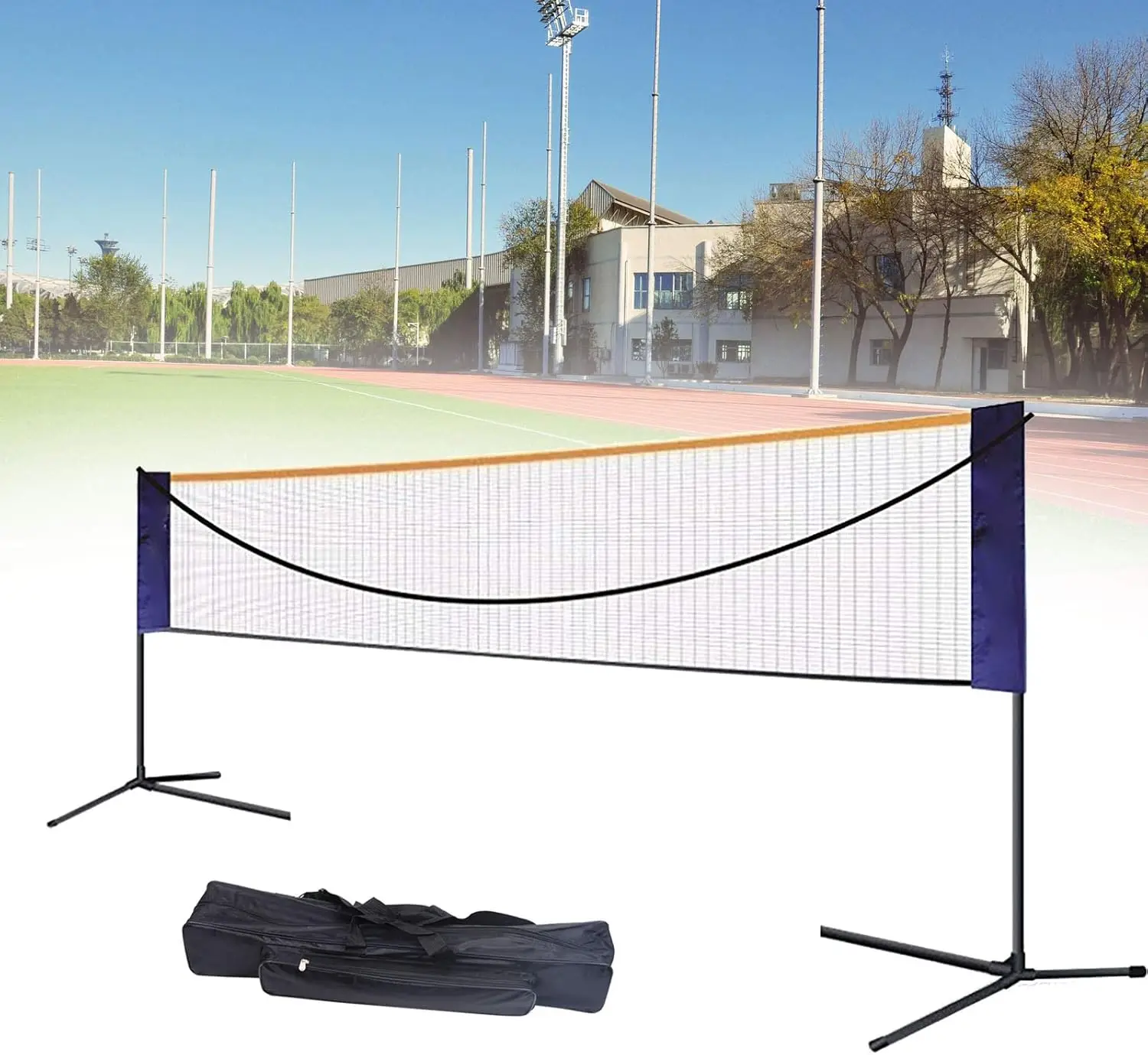 20Ft Portable Badminton Net Indoor Outdoor Volleyball Training Court Sports Tool, for Playing Badminton, Modified Volleyball, Tennis, Soccer, Tennis, Etc
20Ft Portable Badminton Net Indoor Outdoor Volleyball Training Court Sports Tool, for Playing Badminton, Modified Volleyball, Tennis, Soccer, Tennis, Etc