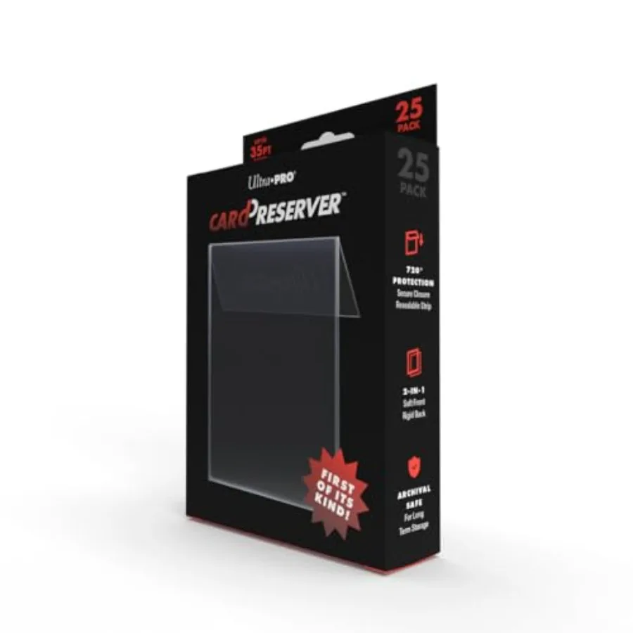 CardPreserver Trading Card Holders 2-in-1 Semi Rigid Card Protector Sleeves Clear Polypropylene, Acid-Free, PVC-Free and 720° S
CardPreserver Trading Card Holders 2-in-1 Semi Rigid Card Protector Sleeves Clear Polypropylene, Acid-Free, PVC-Free and 720° S