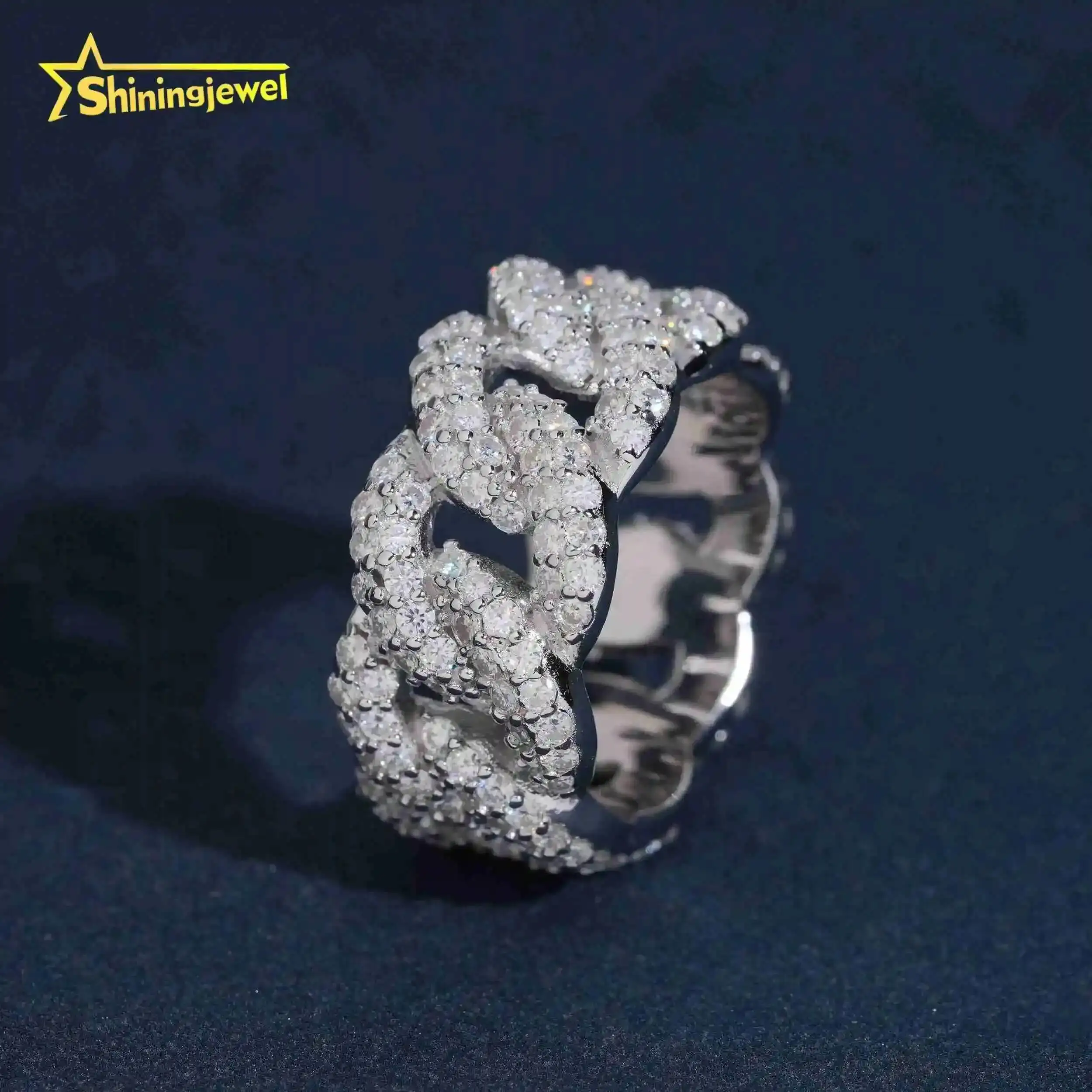 Wholesale Fashion Moissanite Rings Hip Hop 925 Silver Moissanite Diamond Cuban Wedding Ring for Men
Wholesale Fashion Moissanite Rings Hip Hop 925 Silver Moissanite Diamond Cuban Wedding Ring for Men