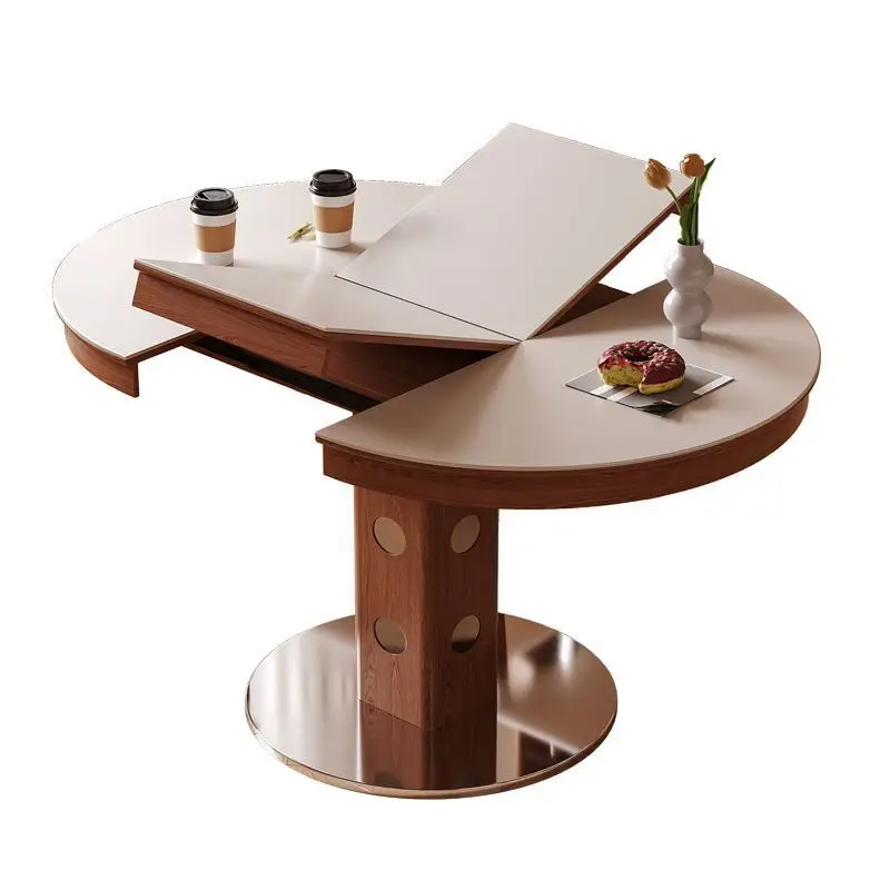 Retractable white rock slab dining table retro solid wood foldable oval dining table household small apartment medium
Retractable white rock slab dining table retro solid wood foldable oval dining table household small apartment medium