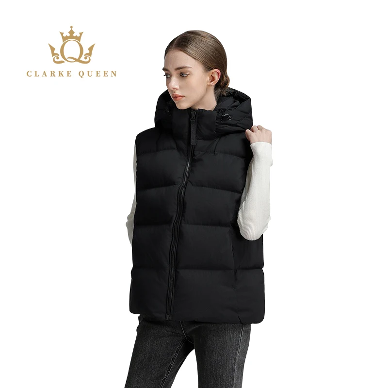 CLARKE QUEEN Down Vest for Women 95% White Goose Down Jacket Waistcoat Hoodie Winter Puffer Casual Thickened Solid Warm Coat
CLARKE QUEEN Down Vest for Women 95% White Goose Down Jacket Waistcoat Hoodie Winter Puffer Casual Thickened Solid Warm Coat