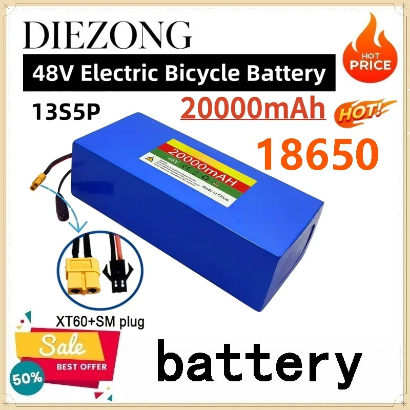 48V 30Ah 20000mAh 18650 13S5P lithium battery pack large capacity suitable for 48V 250-1500W built-in BMS
48V 30Ah 20000mAh 18650 13S5P lithium battery pack large capacity suitable for 48V 250-1500W built-in BMS