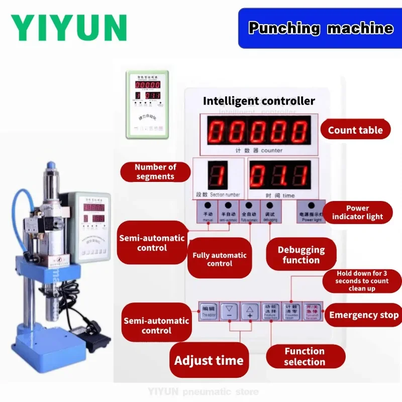 125 type 160 type comes standard with dual button controller YIYUN Pneumatic press, punching machine
125 type 160 type comes standard with dual button controller YIYUN Pneumatic press, punching machine