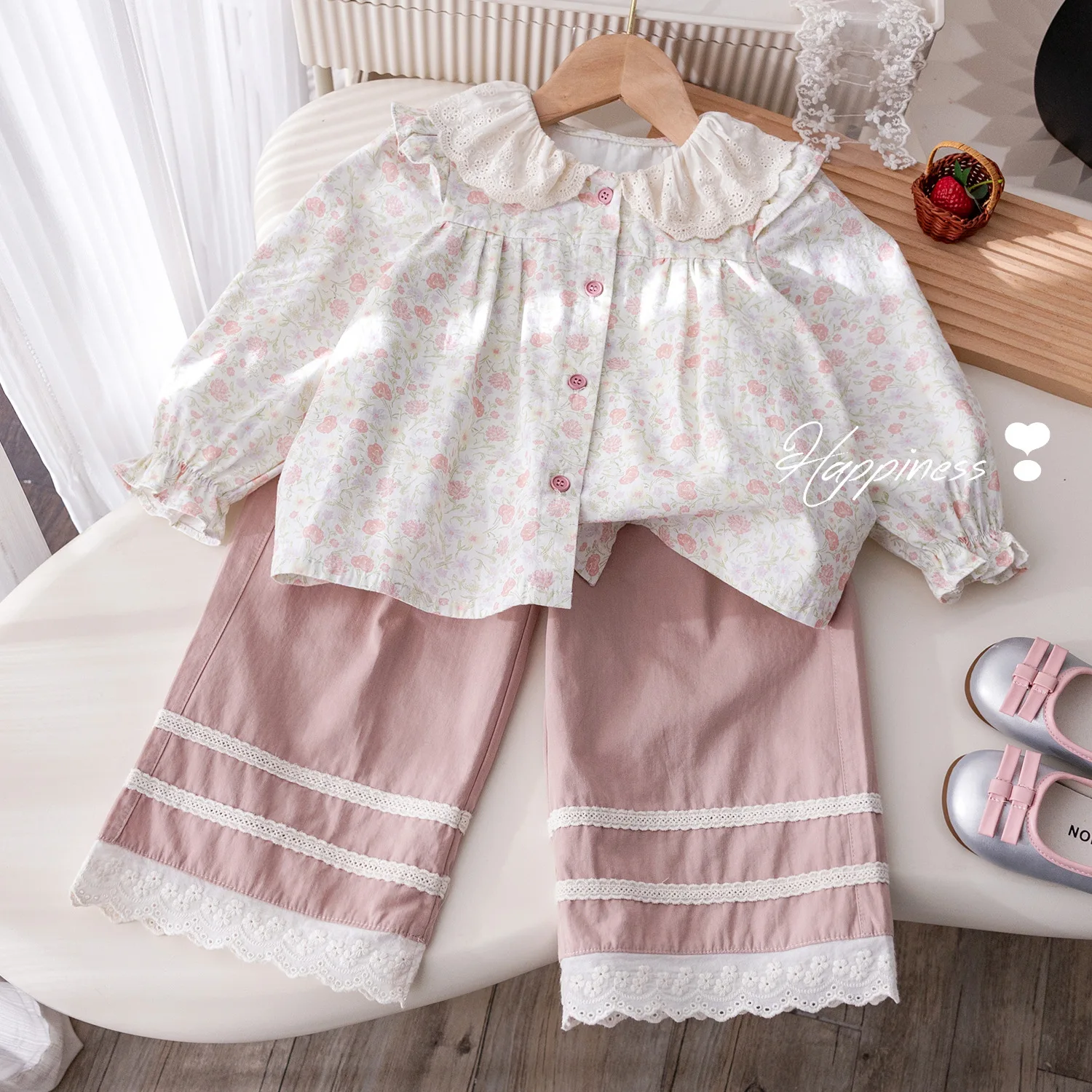 2-7T spring autumn children kids girls fashion cute full sleeve shirt pants sets suits
2-7T spring autumn children kids girls fashion cute full sleeve shirt pants sets suits