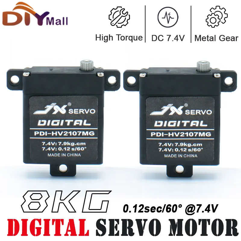 JX PDI-HV2107MG 8kg Digital Servo CNC Steering Torque Metal Gear Core Standard Servo for RC Fixed Wing Helicopter
JX PDI-HV2107MG 8kg Digital Servo CNC Steering Torque Metal Gear Core Standard Servo for RC Fixed Wing Helicopter
