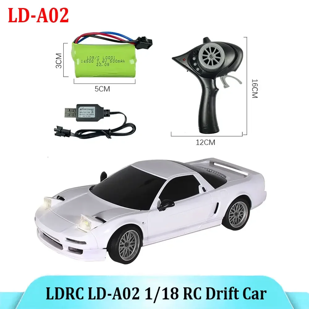 LDRC LD-A02 RC Drift Car 1/18 Модель 2,4G NSX Радиоуправляемый автомобиль USB-зарядка Полномасштабная управляемая модель Детский автомобиль Игрушки Подарки 
LDRC LD-A02 RC Drift Car 1/18 Модель 2,4G NSX Радиоуправляемый автомобиль USB-зарядка Полномасштабная управляемая модель Детский автомобиль Игрушки Подарки