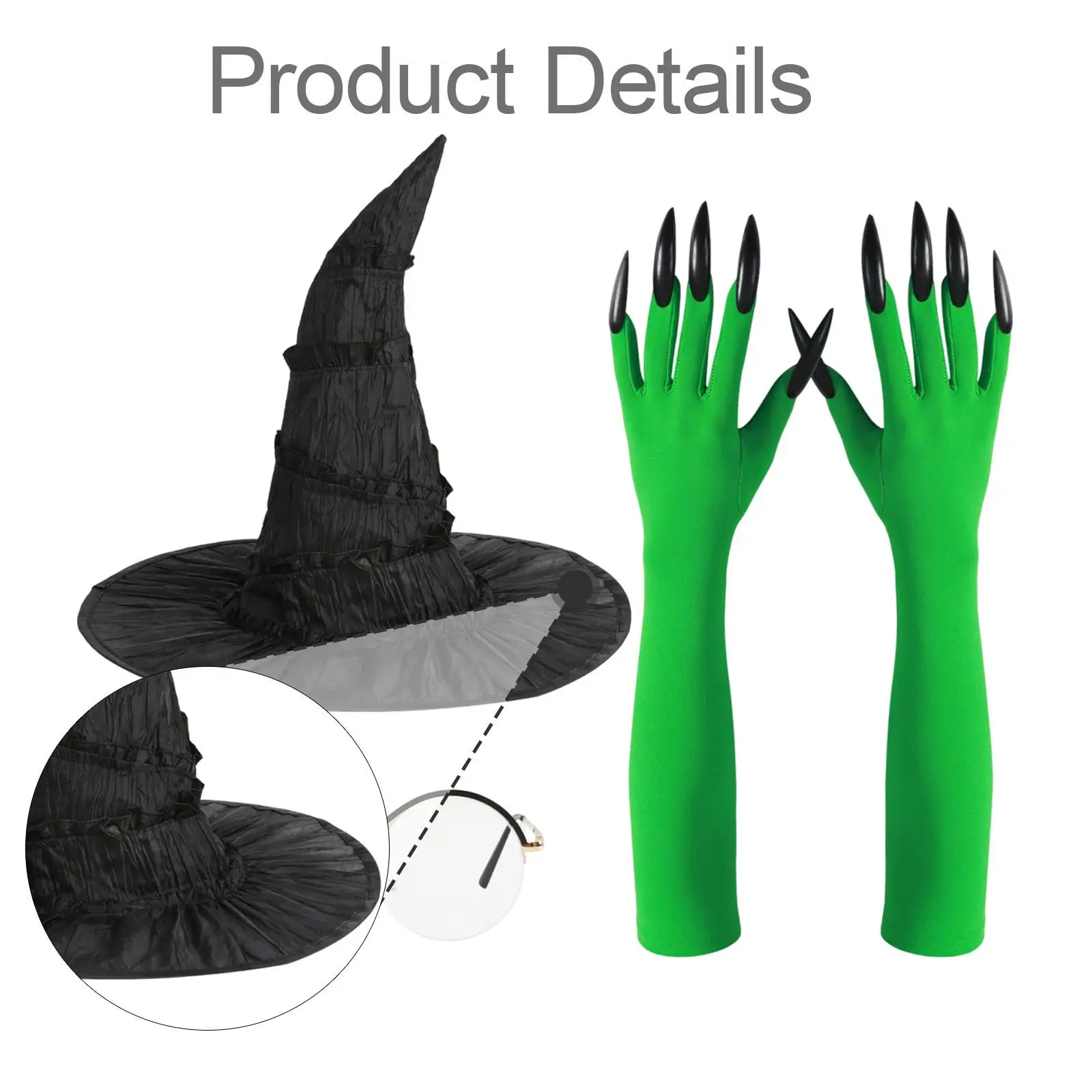 Halloween Witch Costume Set Novelty Decorative Dress up Kit for Carnival Holiday
Halloween Witch Costume Set Novelty Decorative Dress up Kit for Carnival Holiday