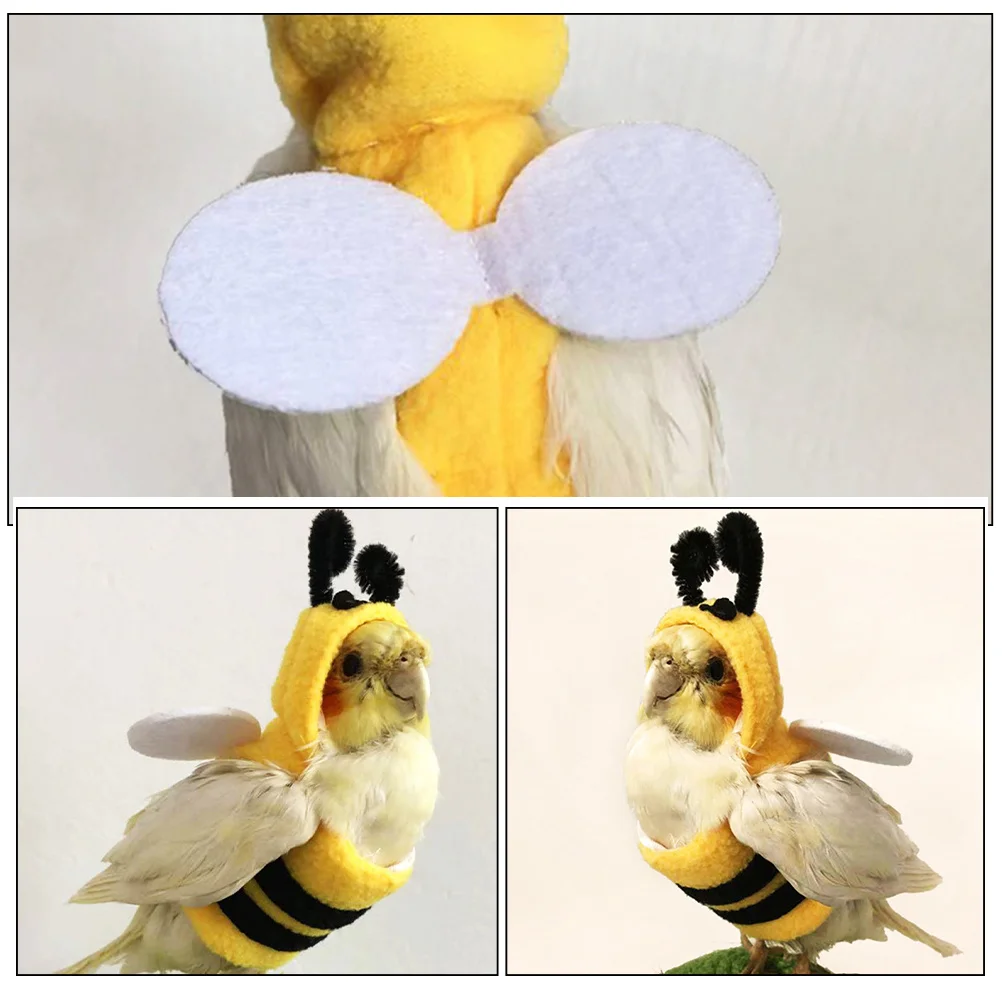 Warm Comfortable Parrot Clothing Stylish Bee Shaped Cartoon Bird Costume Halloween Christmas Party Decorative Outfit
Warm Comfortable Parrot Clothing Stylish Bee Shaped Cartoon Bird Costume Halloween Christmas Party Decorative Outfit